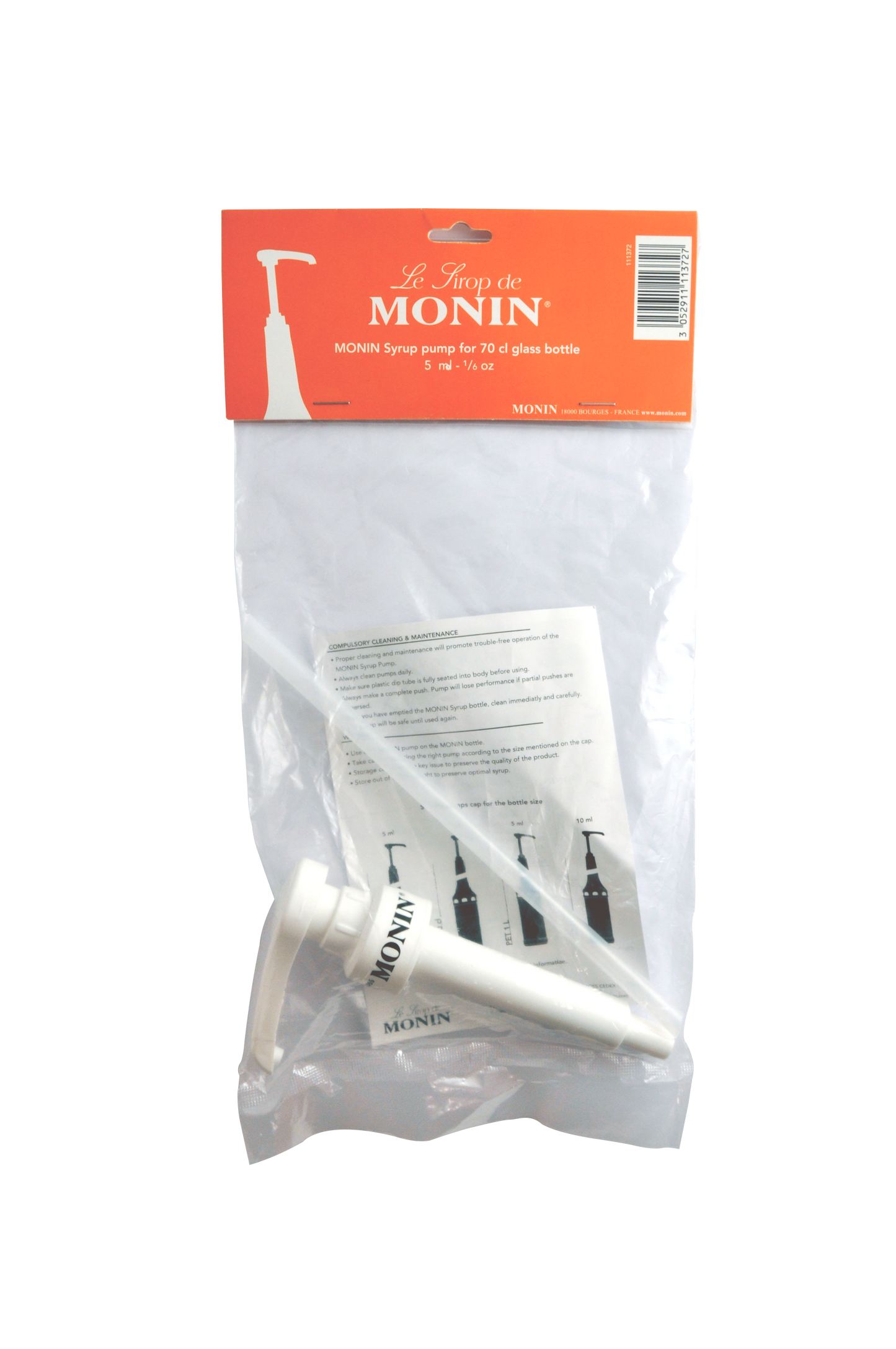MONIN 5ml Pump for 70cl Glass Bottle