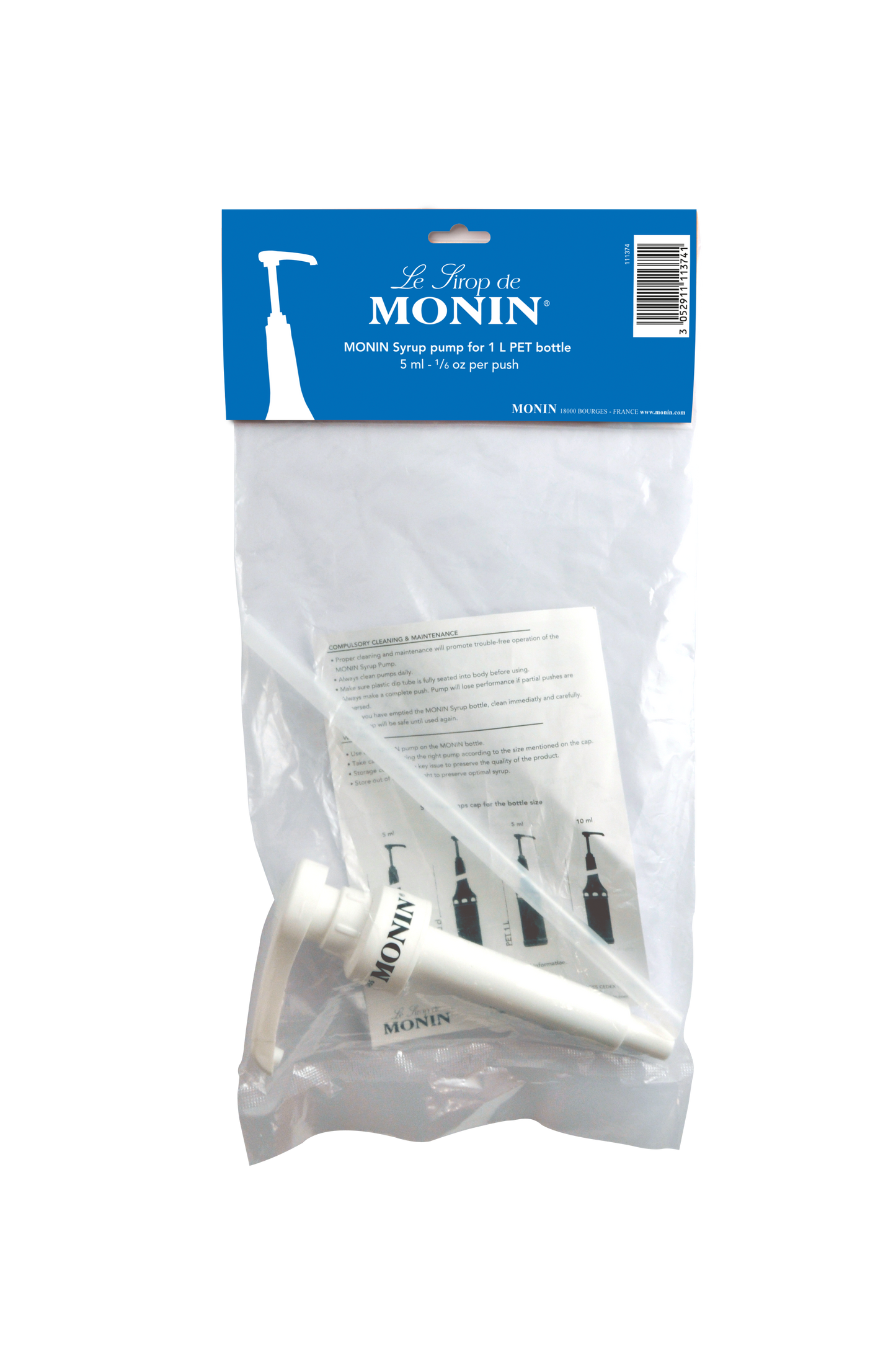 MONIN 5ml Pump for 1L Plastic Bottle