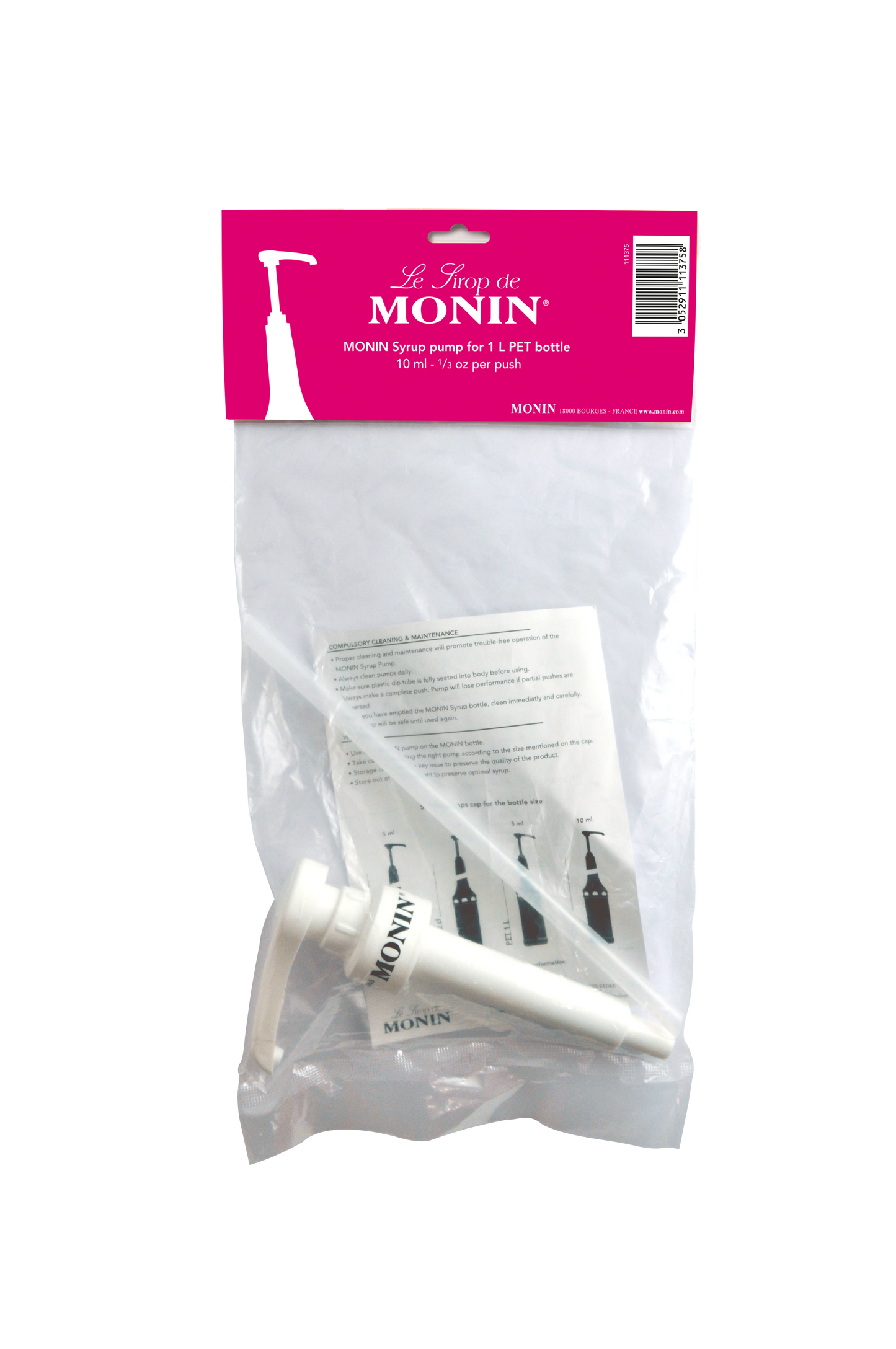 MONIN 10ml Pump for 1L Plastic Bottle